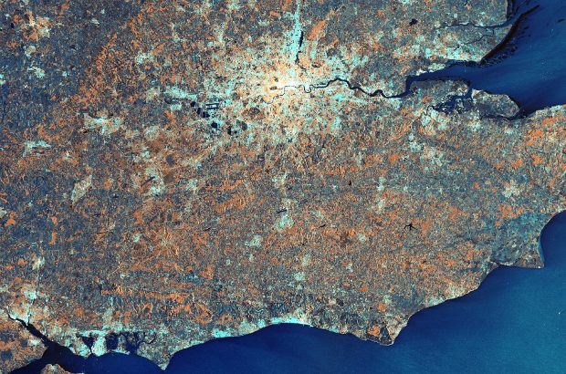 Radar Image of London taken by ESA Sentinel-1A Satellite