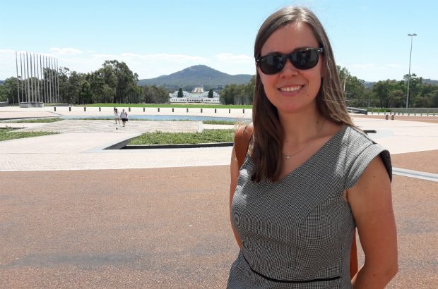 Cate Setterfield outside Parliament House, Canberra