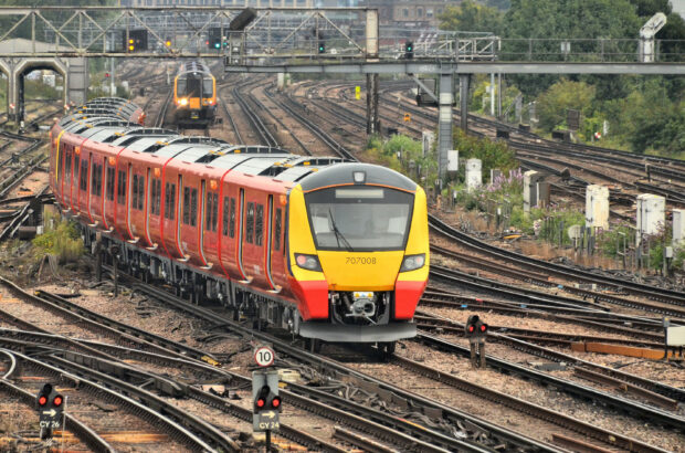 Trains on a track