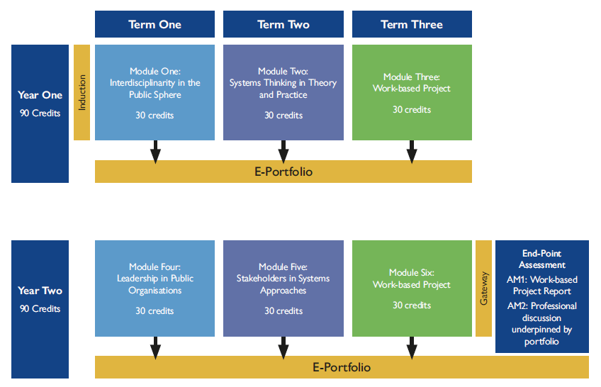 This diagram outlines the structure of the programme. Please follow the link further down in this post (for more information) to view an accessible version.