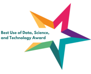 Star logo with text saying Best Use of Data, Science, and Technology Award