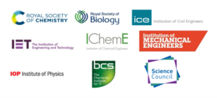 Logos of several GSE partnered professional organisations