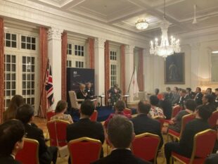 Event at the British Embassy Tokyo with Ambassador Longbottom, Prof Dame Angela McLean and Dr Hashimoto, President of the Japan Science and Technology Agency